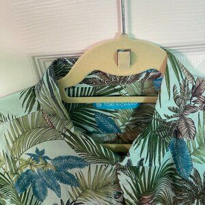 Tori Richard Hawaiian Shirt Cotton Lawn Floral Multicolor Button Up Men's XL